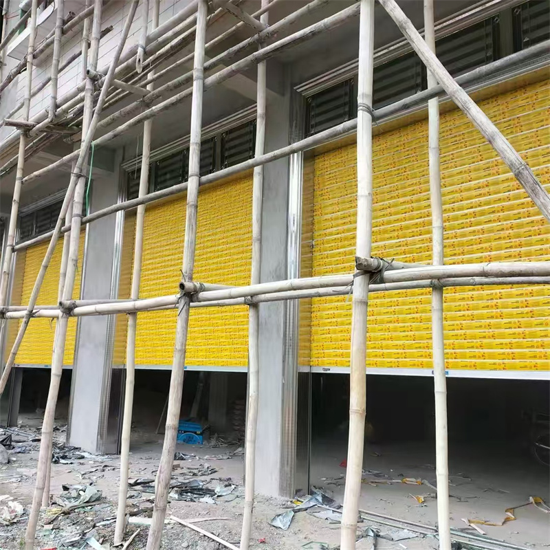 雙層鋁合金卷閘門工地現場